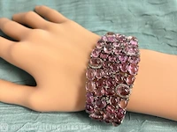 Bijzondere armband met natuurlijke edelstenen en diamant - afbeelding 2 van  7