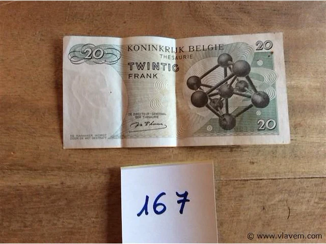 Biljet b 20 fr - afbeelding 2 van  2