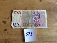 Biljet belgië 100fr - afbeelding 2 van  2