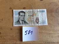 Biljet belgië 20fr 1964 - afbeelding 1 van  2