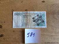 Biljet belgië 20fr 1964 - afbeelding 2 van  2