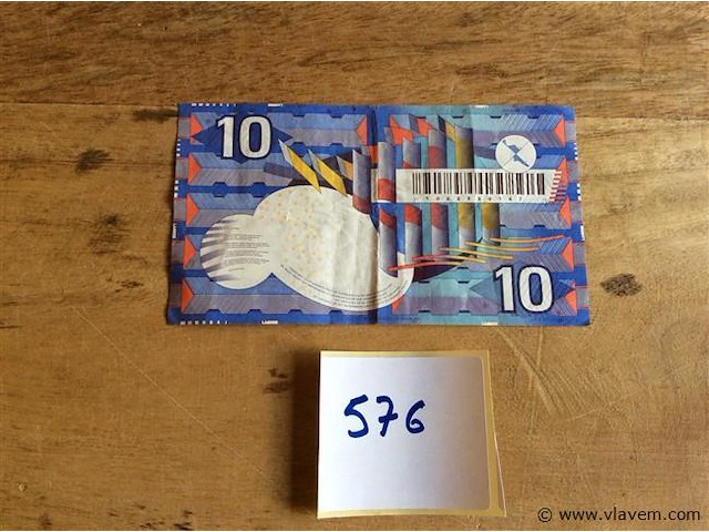 Biljet nederland 10gulden 1997 - afbeelding 2 van  2