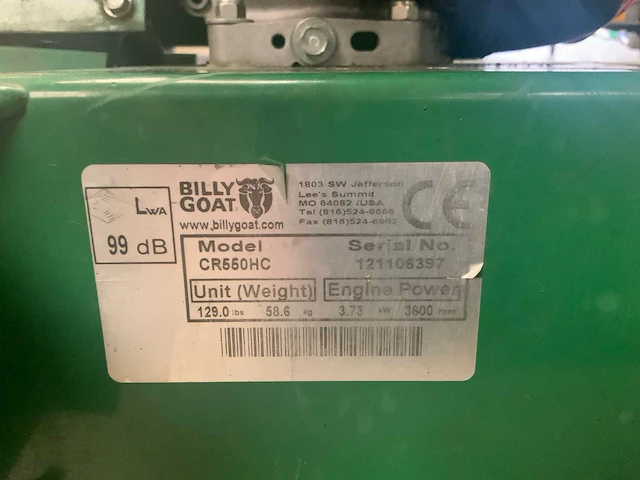 Billy goat cr550hc verticuteermachine - afbeelding 2 van  10