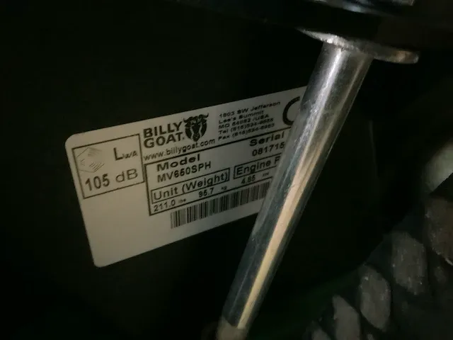Billy goat mv650sph blad- en grofvuilzuiger - afbeelding 9 van  17