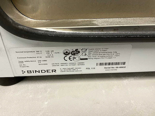 Binder 9010-0269 laboratoriumoven - afbeelding 6 van  6