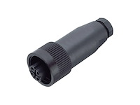 Binder rd24 female cable connector 6+pe contacts ip67 screw clamp 12.014.0 mm cable outlet - afbeelding 1 van  1