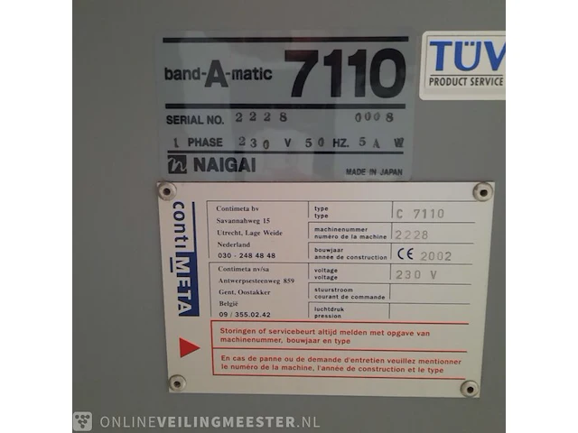 Bindmachine contimeta, band-a-matic 7110, bouwjaar 2002 - afbeelding 8 van  8