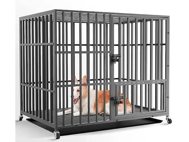 Bingopaw sterke metalen huisdier kennel box - afbeelding 1 van  4