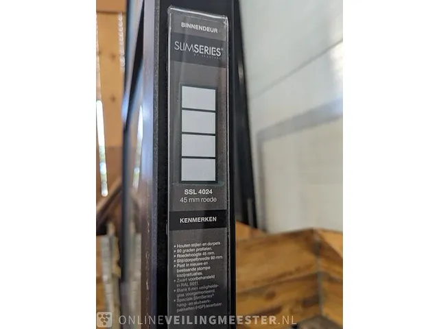 Binnendeur met glas skantrae, ssl 4024 45mm roede - afbeelding 4 van  5