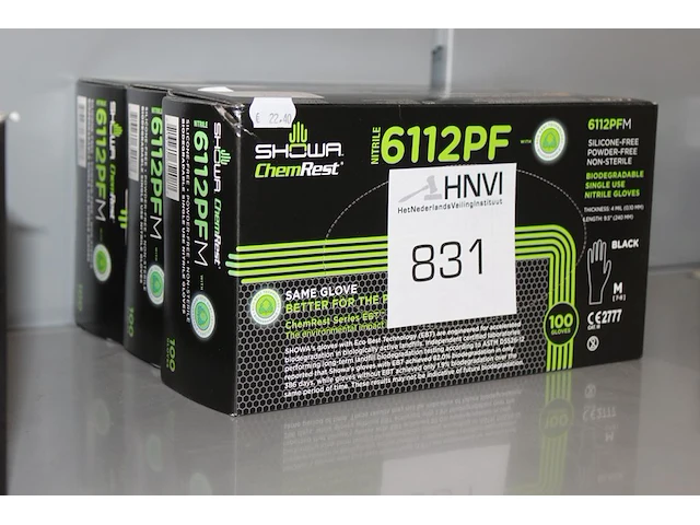 Biologisch afbreekbare nitril handschoenen 6112pf 3 x m - afbeelding 2 van  2