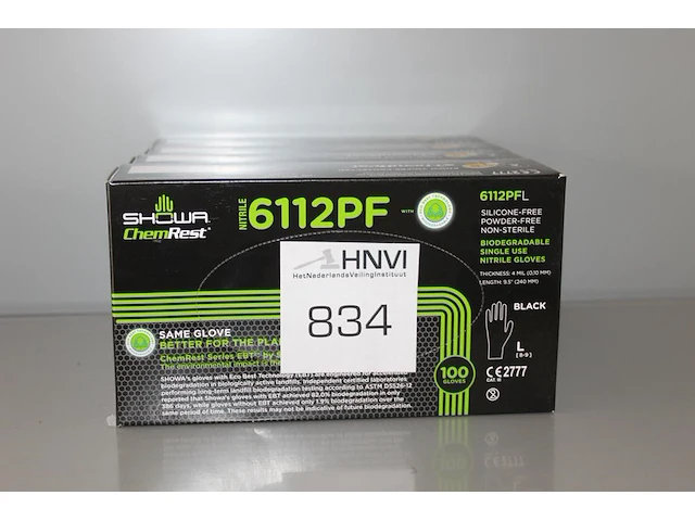 Biologisch afbreekbare nitril handschoenen 6112pf 4 x l - afbeelding 1 van  2