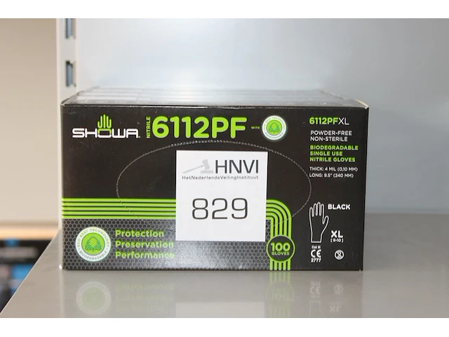 Biologisch afbreekbare nitril handschoenen 6112pf 4 x xl - afbeelding 1 van  2