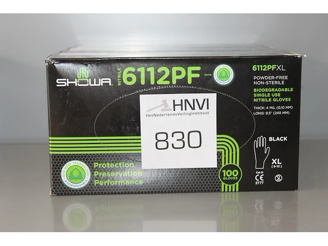 Biologisch afbreekbare nitril handschoenen 6112pf 4 x xl - afbeelding 1 van  2