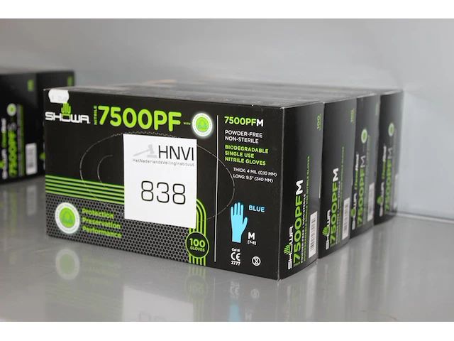 Biologisch afbreekbare nitril handschoenen 7500pf 4 x m - afbeelding 2 van  2