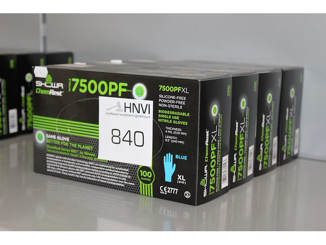 Biologisch afbreekbare nitril handschoenen 7500pf 4 x xl - afbeelding 2 van  2