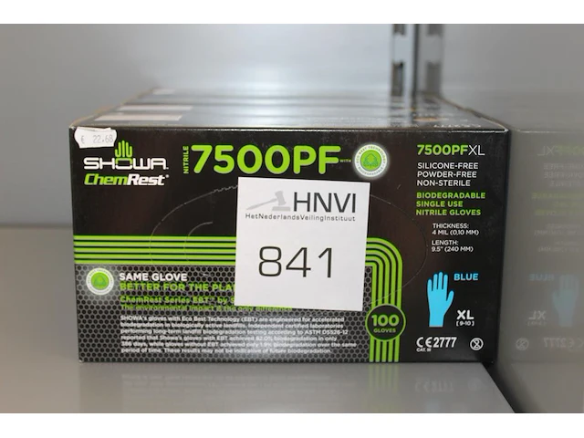 Biologisch afbreekbare nitril handschoenen 7500pf 5 x xl - afbeelding 1 van  2