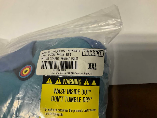 Bioracer fietsjack maat xxl - afbeelding 2 van  2