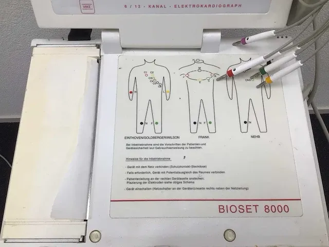 Bioset 8000 elektrocardiograph kar - afbeelding 4 van  7