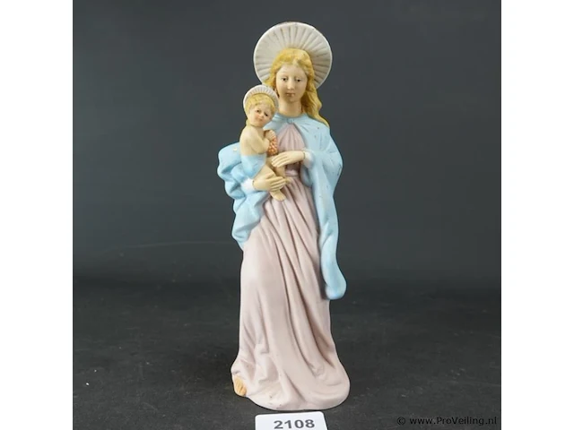 Biscuit porseleinen madonna met kind - afbeelding 1 van  5