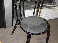 Bistrostoeltjes vv donkere bekleding, ca 50 stuks op 3 pallets. - afbeelding 3 van  3