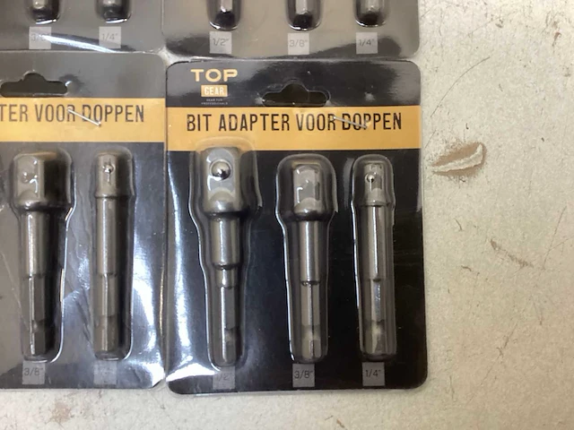 Bit adapter voor doppen 3-delig 1/2”-3/8”-1/4” (4x) - afbeelding 2 van  3