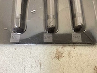Bit adapter voor doppen 3-delig 1/2”-3/8”-1/4” (4x) - afbeelding 3 van  3