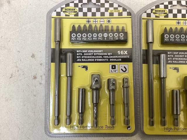 Bit + dop verlengstuk - 16-delig (2x) - afbeelding 2 van  2