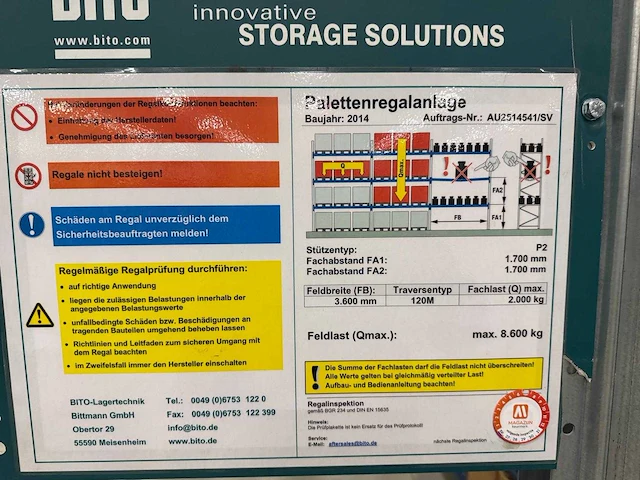 Bito - palletstelling 26x160 - afbeelding 6 van  6