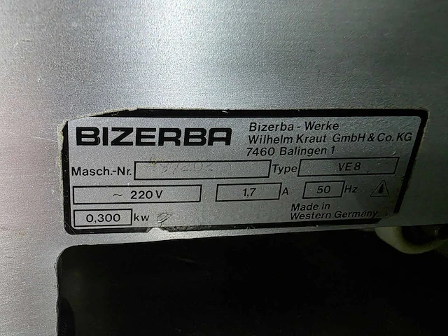 Bizerba - ve8 - snijmachine - afbeelding 4 van  6