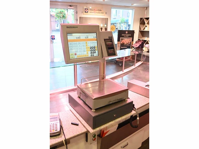 Bizerba ce-2- 800 touchscreen weegschaal kassasysteem met bonnenprinter - afbeelding 2 van  6