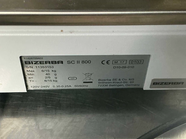 Bizerba sc ii 800 elektronische weegschaal/kassa - afbeelding 6 van  6