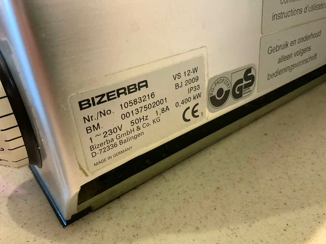 Bizerba vs 12 w snijmachine met weegschaal - afbeelding 4 van  8