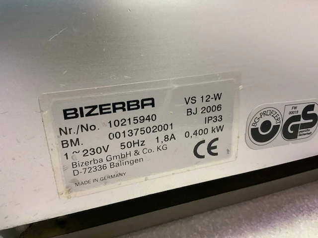 Bizerba vs12-w 2006 vleeswarensnijmachine - afbeelding 8 van  8