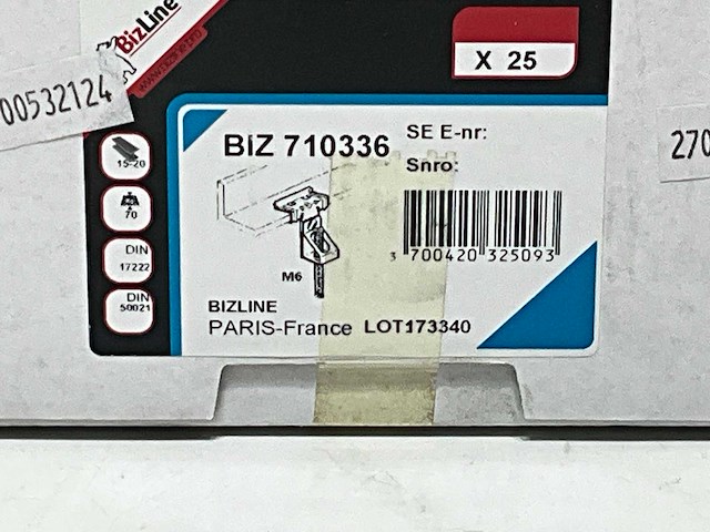 Bizline biz 710336 ipn bevestigingsklem staal m6 (150x) - afbeelding 3 van  3