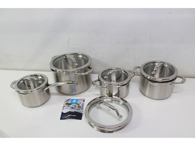 Bk-5dlg pannenset 16, 18, 20, 22cm + steelpan, pfas vrij roestvrij staal - afbeelding 1 van  1