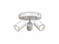 B.k.licht - opbouwspots - plafondspot met 3 lichtpunten kantelbaar - gu10 fitting wit - afbeelding 1 van  3