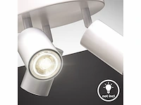 B.k.licht - opbouwspots - plafondspot met 3 lichtpunten kantelbaar - gu10 fitting wit - afbeelding 2 van  3