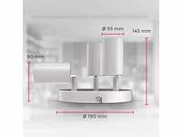 B.k.licht - opbouwspots - plafondspot met 3 lichtpunten kantelbaar - gu10 fitting wit - afbeelding 3 van  3