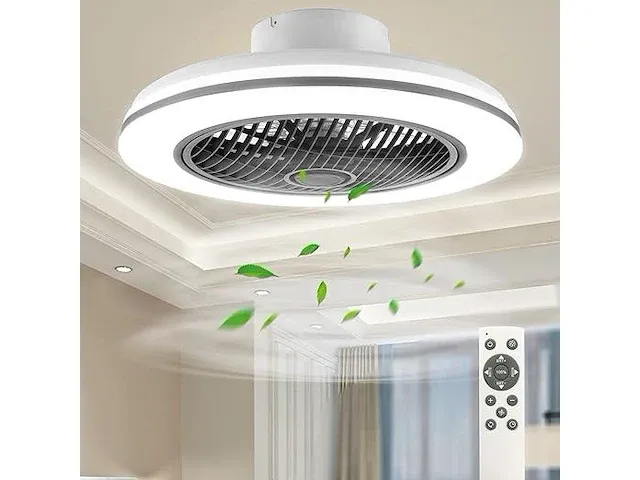 Bkzo 50 cm led-plafondlamp met ventilator - afbeelding 1 van  3