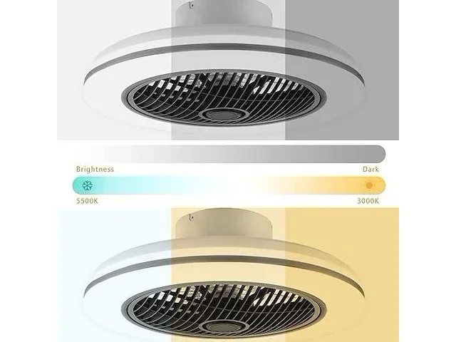 Bkzo 50 cm led-plafondlamp met ventilator - afbeelding 3 van  3