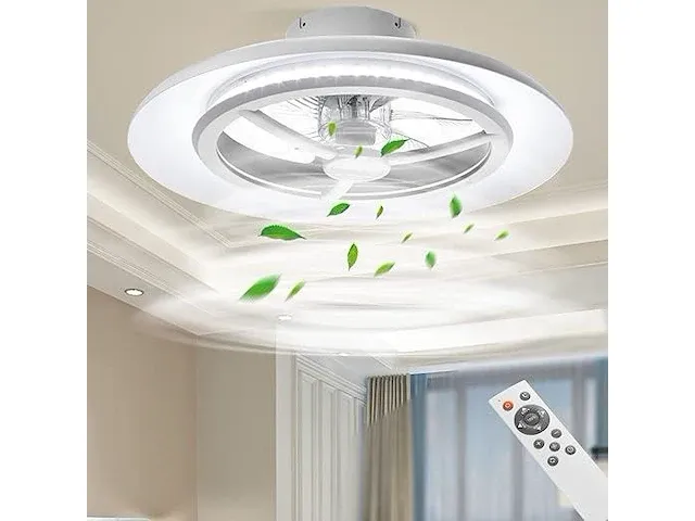 Bkzo 55 cm led-plafondlamp met ventilator - afbeelding 1 van  6