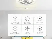 Bkzo 55 cm led-plafondlamp met ventilator - afbeelding 2 van  6