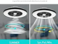 Bkzo moderne intelligente led-plafondlamp met ventilator 60cm - afbeelding 2 van  3