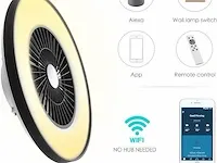 Bkzo moderne intelligente led-plafondlamp met ventilator 60cm - afbeelding 3 van  3