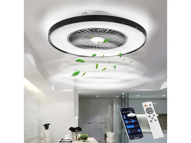 Bkzo moderne intelligente led-plafondlamp met ventilator - afbeelding 1 van  6