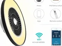 Bkzo moderne intelligente led-plafondlamp met ventilator - afbeelding 3 van  6