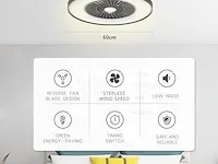 Bkzo moderne intelligente led-plafondlamp met ventilator - afbeelding 4 van  6