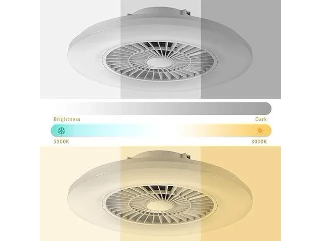 Bkzo smart led-plafondlamp met ventilator - afbeelding 4 van  6