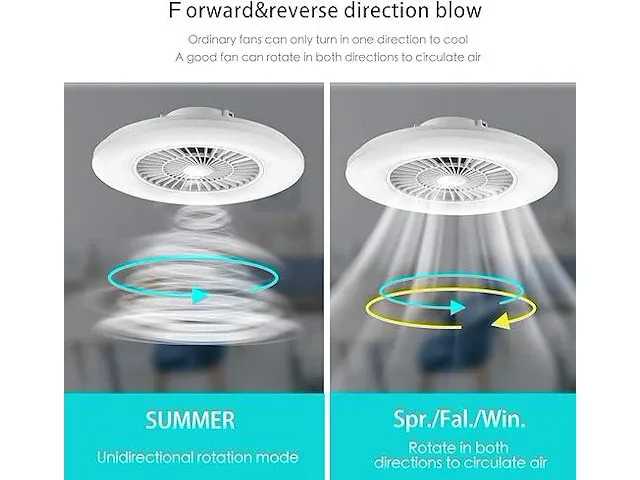 Bkzo smart led-plafondlamp met ventilator - afbeelding 6 van  6