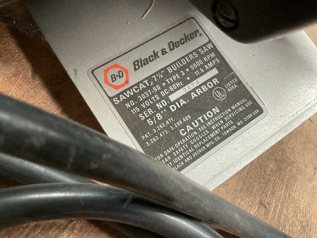 Black & decker 3 sawcat 7 1/4” cirkelzaagmachine - afbeelding 4 van  4